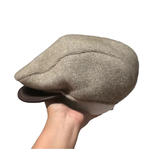 Mc Donald New Zealand Possum Fur Lambswool Cheesecutter Peak Cap Size Large - Picture 5 of 13